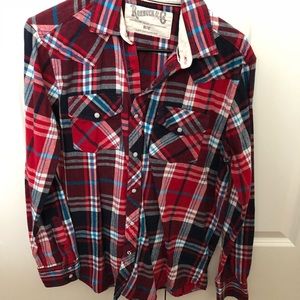 Men’s button down red flannel